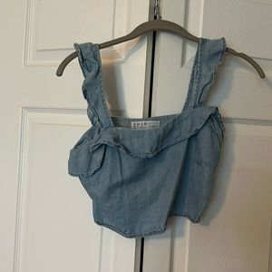 Denim crop top